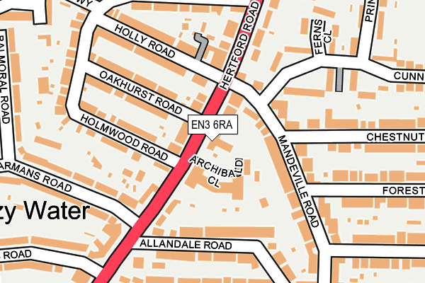 EN3 6RA map - OS OpenMap – Local (Ordnance Survey)