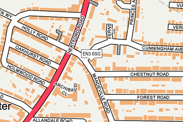 EN3 6SG map - OS OpenMap – Local (Ordnance Survey)
