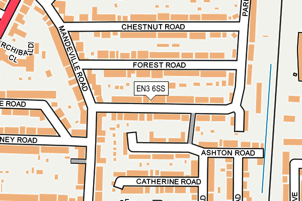 EN3 6SS map - OS OpenMap – Local (Ordnance Survey)