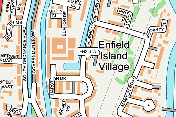 EN3 6TA map - OS OpenMap – Local (Ordnance Survey)