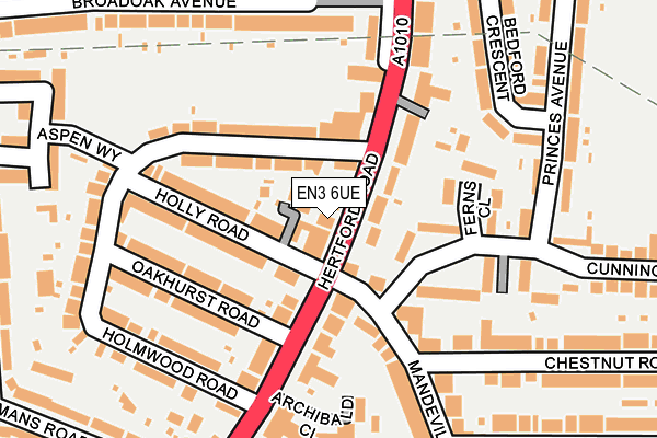 EN3 6UE map - OS OpenMap – Local (Ordnance Survey)