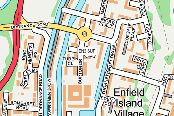 EN3 6UF map - OS OpenMap – Local (Ordnance Survey)