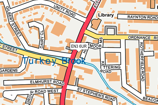 EN3 6UR map - OS OpenMap – Local (Ordnance Survey)