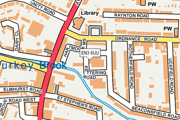 EN3 6UU map - OS OpenMap – Local (Ordnance Survey)