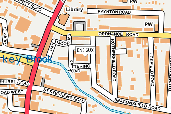 EN3 6UX map - OS OpenMap – Local (Ordnance Survey)