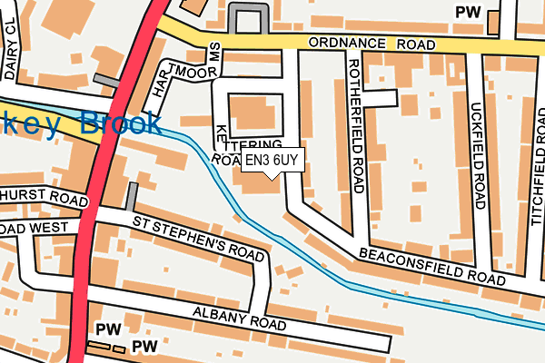 EN3 6UY map - OS OpenMap – Local (Ordnance Survey)