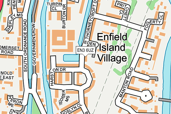 EN3 6UZ map - OS OpenMap – Local (Ordnance Survey)