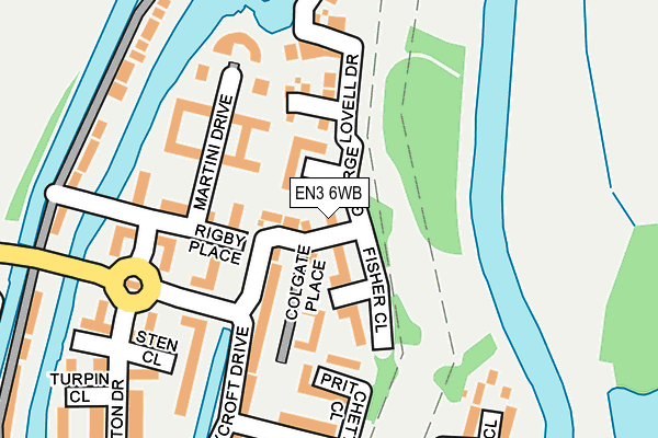 EN3 6WB map - OS OpenMap – Local (Ordnance Survey)