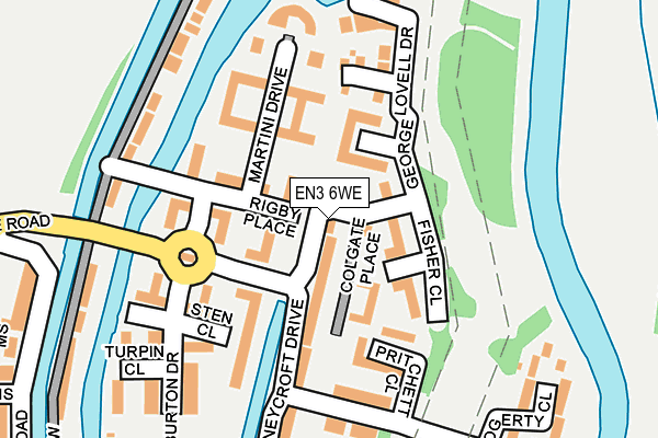 EN3 6WE map - OS OpenMap – Local (Ordnance Survey)
