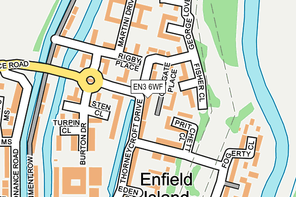EN3 6WF map - OS OpenMap – Local (Ordnance Survey)