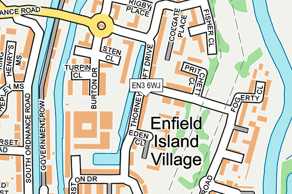 EN3 6WJ map - OS OpenMap – Local (Ordnance Survey)