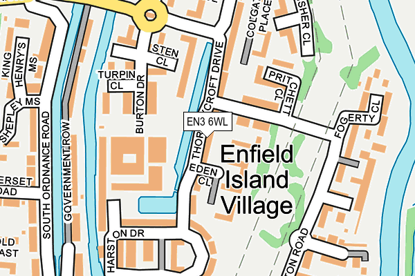 EN3 6WL map - OS OpenMap – Local (Ordnance Survey)