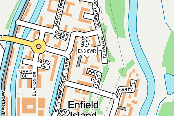 EN3 6WR map - OS OpenMap – Local (Ordnance Survey)
