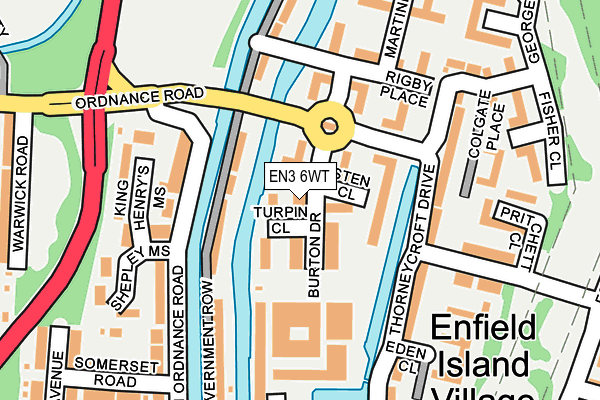 EN3 6WT map - OS OpenMap – Local (Ordnance Survey)