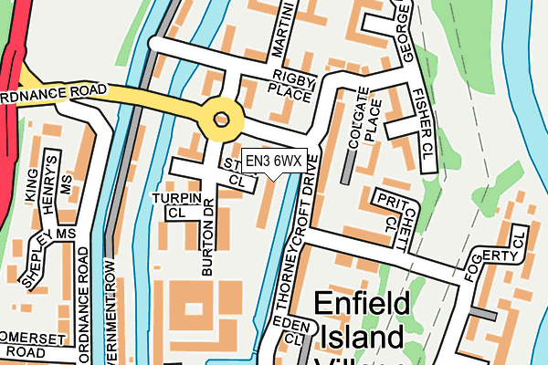 EN3 6WX map - OS OpenMap – Local (Ordnance Survey)
