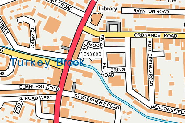EN3 6XB map - OS OpenMap – Local (Ordnance Survey)