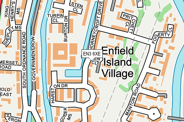 EN3 6XE map - OS OpenMap – Local (Ordnance Survey)