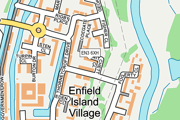 EN3 6XH map - OS OpenMap – Local (Ordnance Survey)