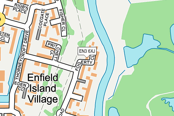 EN3 6XJ map - OS OpenMap – Local (Ordnance Survey)