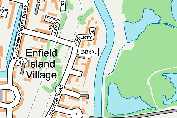 EN3 6XL map - OS OpenMap – Local (Ordnance Survey)