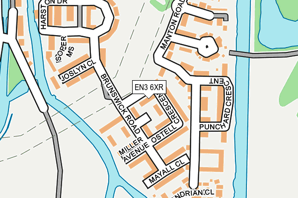 EN3 6XR map - OS OpenMap – Local (Ordnance Survey)