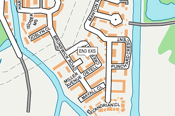 EN3 6XS map - OS OpenMap – Local (Ordnance Survey)