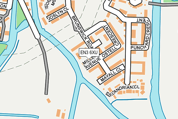 EN3 6XU map - OS OpenMap – Local (Ordnance Survey)