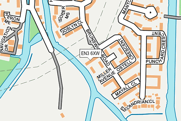 EN3 6XW map - OS OpenMap – Local (Ordnance Survey)