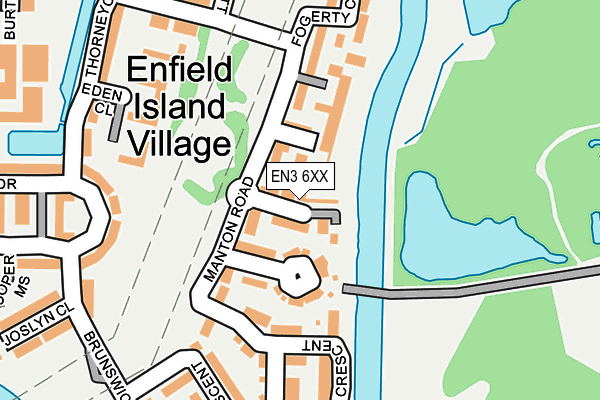 EN3 6XX map - OS OpenMap – Local (Ordnance Survey)