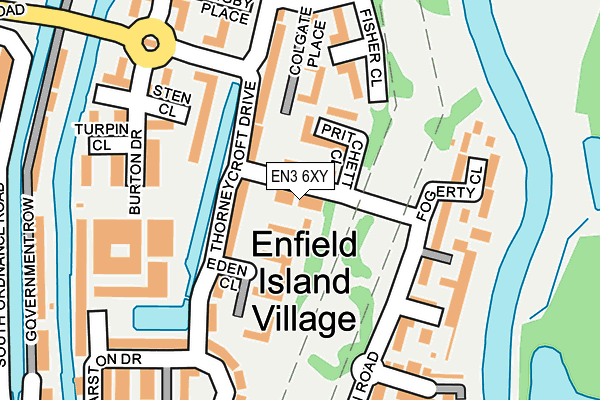 EN3 6XY map - OS OpenMap – Local (Ordnance Survey)