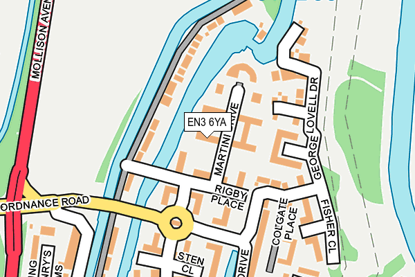 EN3 6YA map - OS OpenMap – Local (Ordnance Survey)
