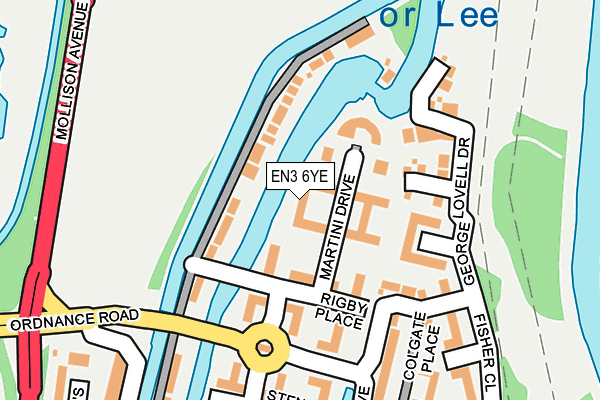 EN3 6YE map - OS OpenMap – Local (Ordnance Survey)
