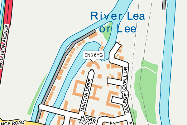 EN3 6YG map - OS OpenMap – Local (Ordnance Survey)