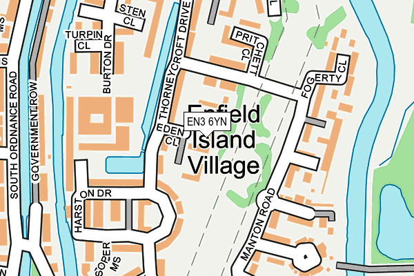 EN3 6YN map - OS OpenMap – Local (Ordnance Survey)