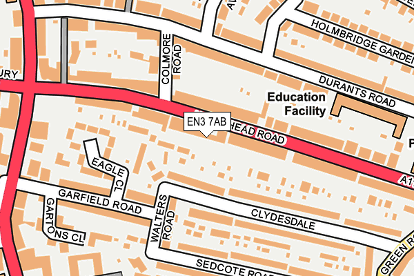 EN3 7AB map - OS OpenMap – Local (Ordnance Survey)