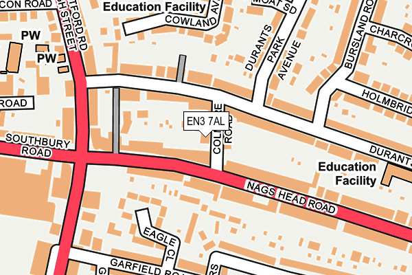 EN3 7AL map - OS OpenMap – Local (Ordnance Survey)