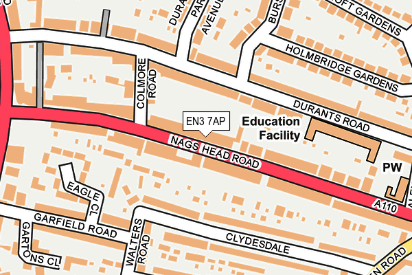 EN3 7AP map - OS OpenMap – Local (Ordnance Survey)