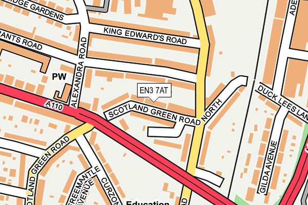 EN3 7AT map - OS OpenMap – Local (Ordnance Survey)