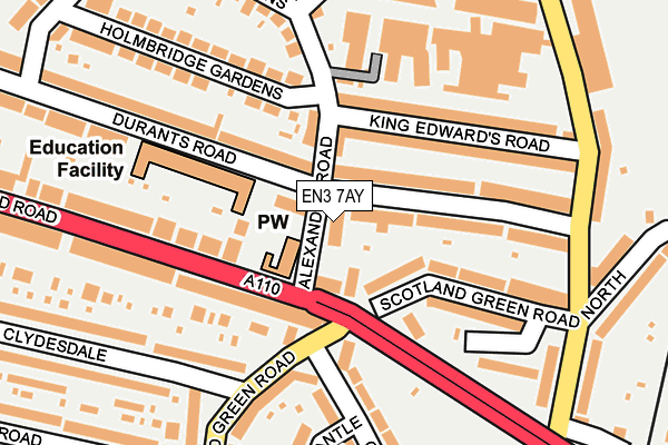 EN3 7AY map - OS OpenMap – Local (Ordnance Survey)