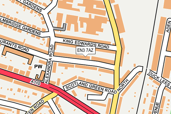 EN3 7AZ map - OS OpenMap – Local (Ordnance Survey)