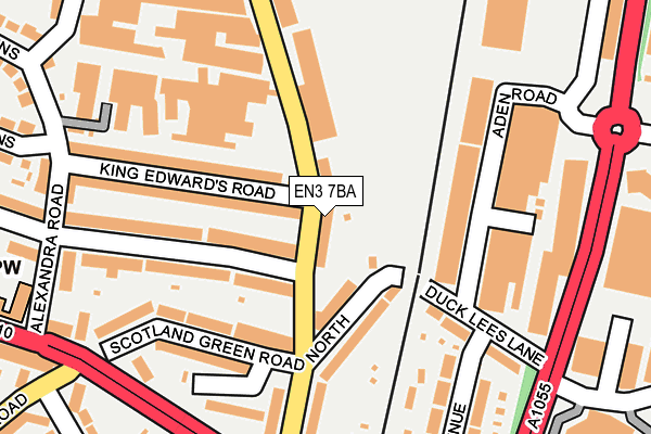 EN3 7BA map - OS OpenMap – Local (Ordnance Survey)