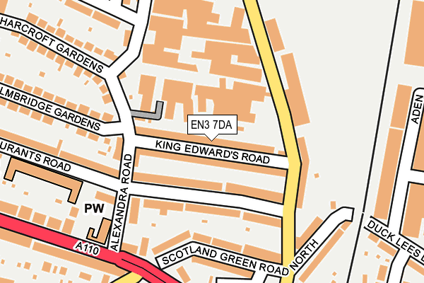 EN3 7DA map - OS OpenMap – Local (Ordnance Survey)