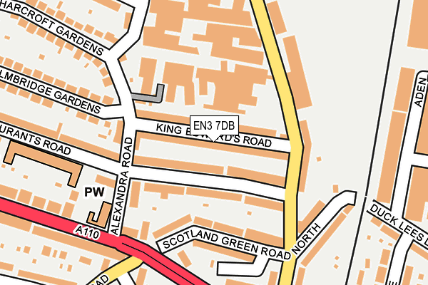EN3 7DB map - OS OpenMap – Local (Ordnance Survey)