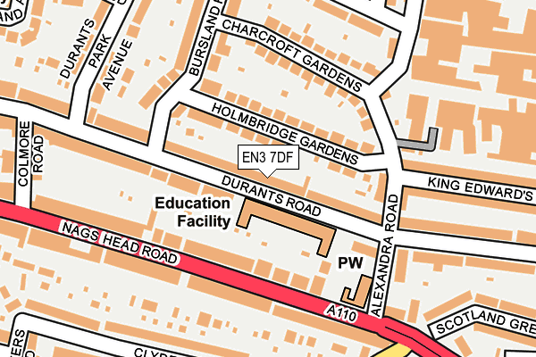 EN3 7DF map - OS OpenMap – Local (Ordnance Survey)