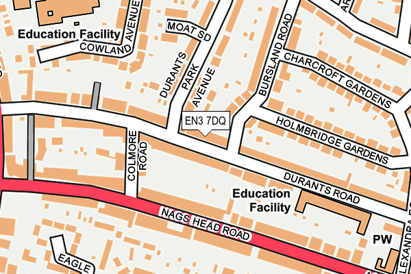 EN3 7DQ map - OS OpenMap – Local (Ordnance Survey)