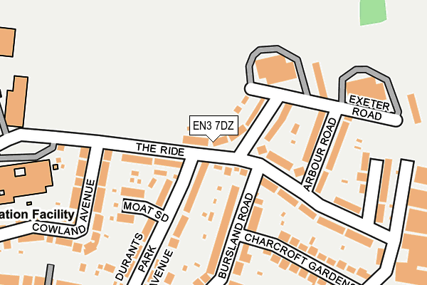 EN3 7DZ map - OS OpenMap – Local (Ordnance Survey)