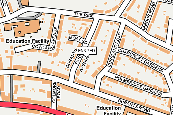 EN3 7ED map - OS OpenMap – Local (Ordnance Survey)