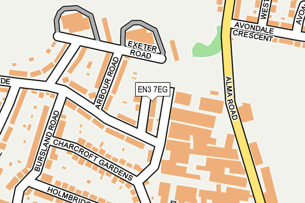 EN3 7EG map - OS OpenMap – Local (Ordnance Survey)
