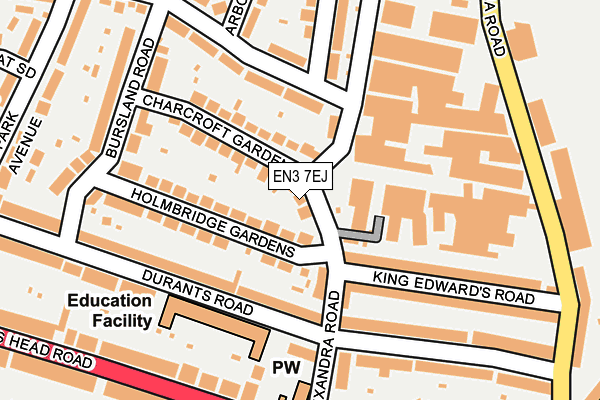 EN3 7EJ map - OS OpenMap – Local (Ordnance Survey)
