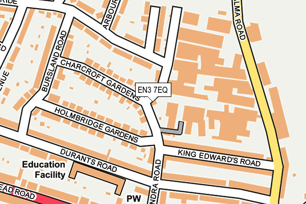 EN3 7EQ map - OS OpenMap – Local (Ordnance Survey)